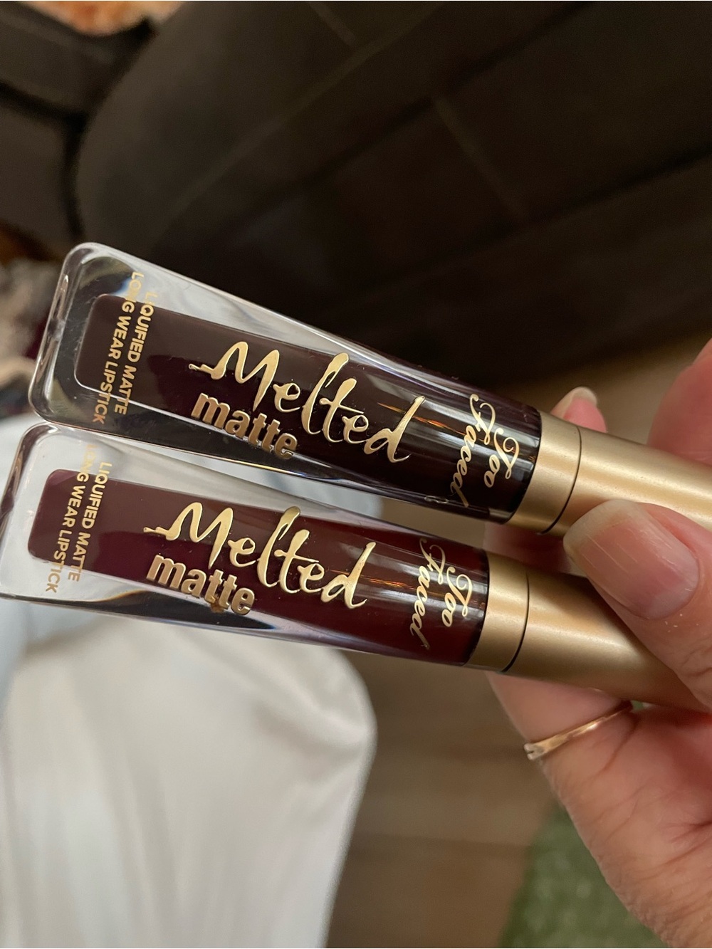 Too Faced Melted Matte Liquid Lipstick Duo - Deep Burgundy Shades